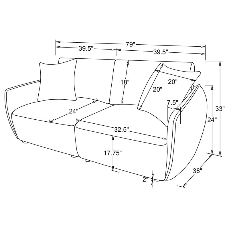 Causeuse modulaire Willar, Vert