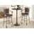 Abarne Mahogany Round Metal Base Dining Table
