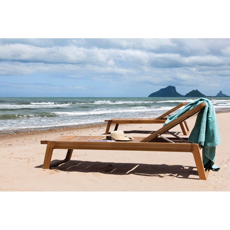Diuna Outdoor Teak Chaise Lounge