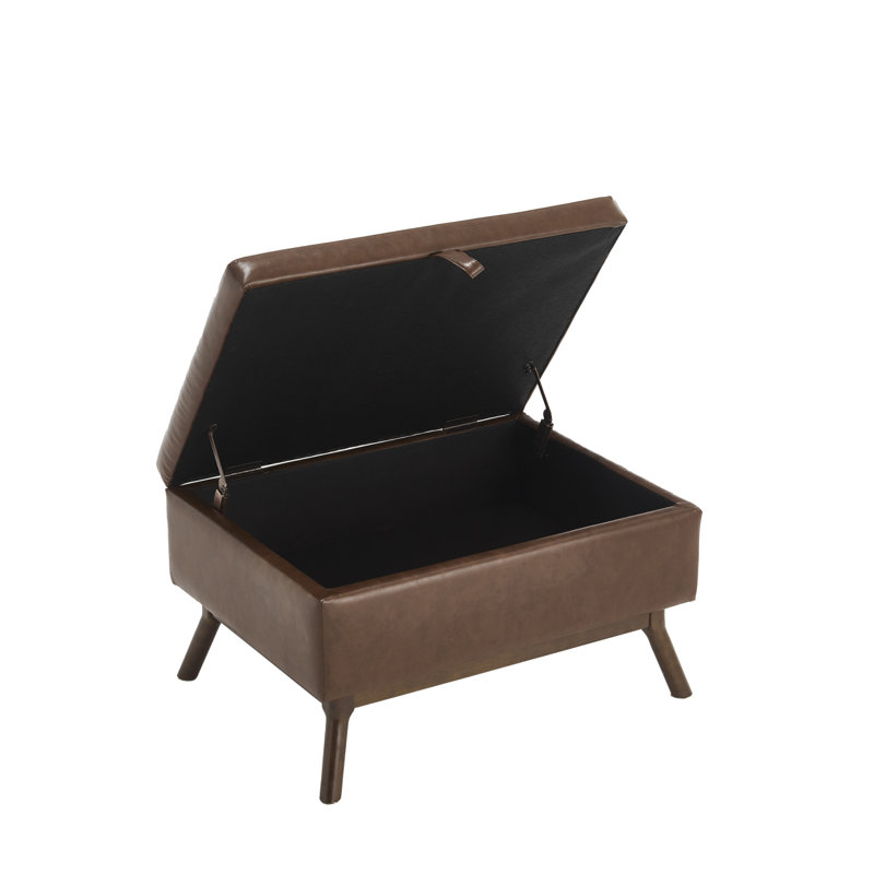 Banc de rangement Mid-Century, Brun