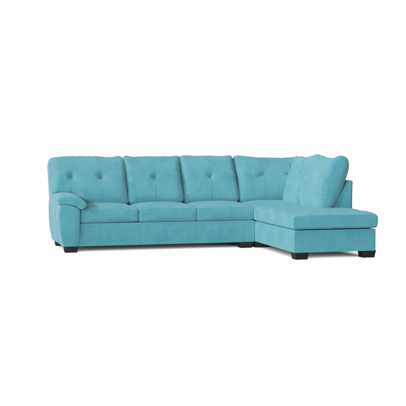 Ardme Upholstered L-Shaped Sectional Right Hand Facing, Bulldozer Caribbean