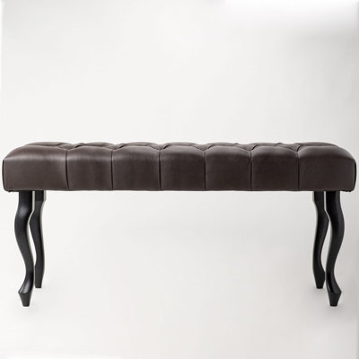 Genuine Leather Upholstered Bench