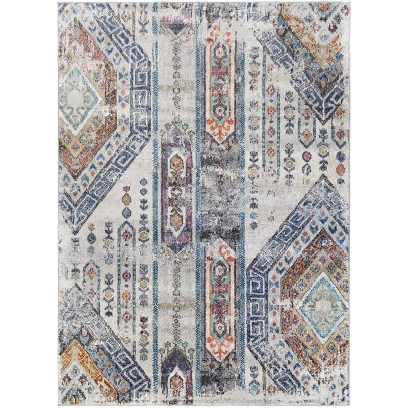 Tapis ivoire Barcelona Barcelona, Rectangle 7 pi 10 po x 9 pi 10 po