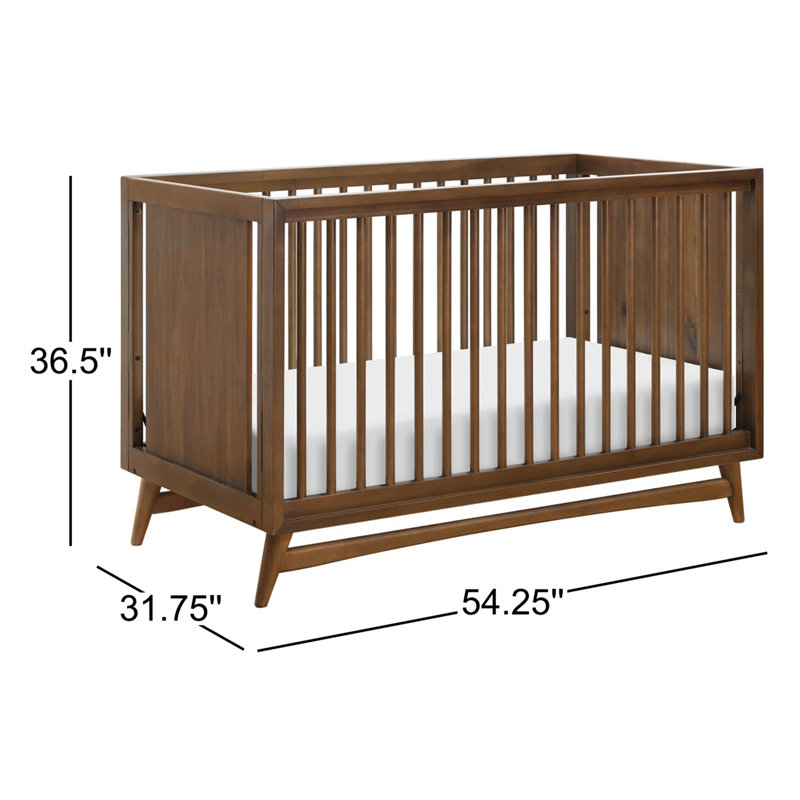Peggy 3-in-1 Convertible Crib, Natural Walnut