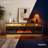 70" 2-Tier Modern TV Stand With 36" Electric Fireplace, Entertainment Center Fits TVs Up to 80"-563505412-562656428