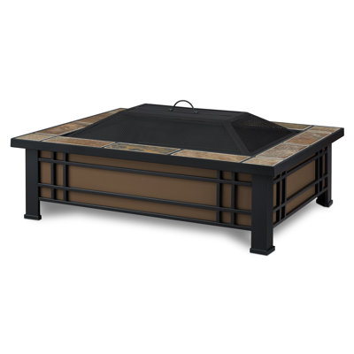 Hamilton Steel Wood Burning Fire Pit Table