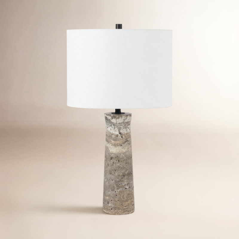 Murano Stone Table Lamp, Gray