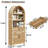 70.86''H Arched Storage Bookcase With Cabinet And Drawer-1944152962