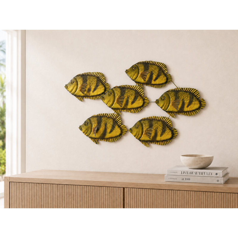 Sculpture en métal School of Fish