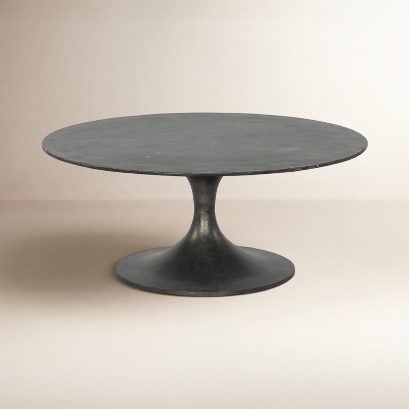Simone Single Coffee Table, Raw Antique Nickel, Raw Antique Nickel