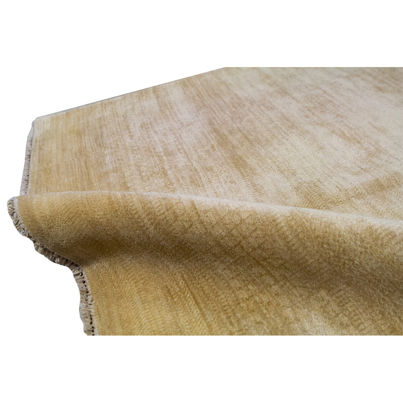 Hand-Knotted High-Quality Yellow Area Rug