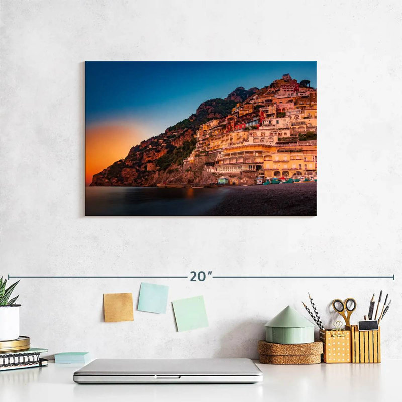 Coucher de soleil Gillard Positano, H 8 po x l 12 po