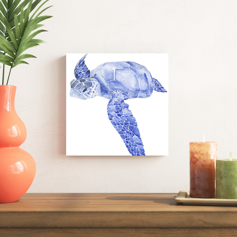 Tortue de mer ultramarine I, H 12 po x l 12 po x P 1 po