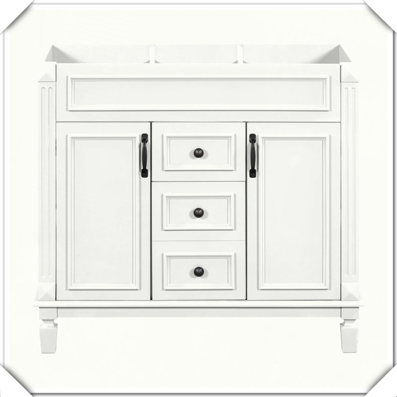 Meuble-lavabo moderne sans lavabo supérieur, Blanc