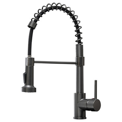 Commercial Pull Down Single Handle Kitchen Faucet With Accessories -  KIKO HOME, KK-AL-0066-G