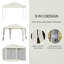 Tente à auvent escamotable avec filet Outsunny-296093515