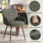 Upholstered Chenille Dining Chairs With Metal Legs (Set of 2)-884257781