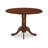 3 Piece Dining Table Set Includes a Round Kitchen Table with Dropleaf and 2 Padded Chairs, Mahogany-1909727732-1909727728