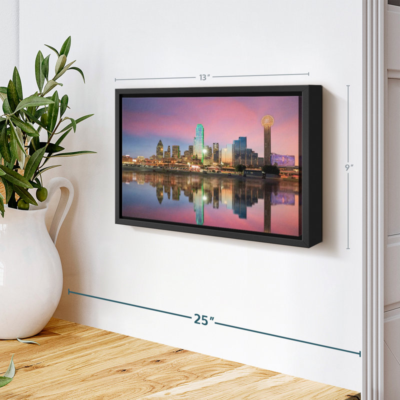 Impression sur toile «Amazing Dallas Skyline», H 9 po x l 13 po