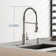FURUISI Pull Down Single Handle Kitchen Faucet with Soap Dispenser