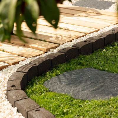 ROMAN BORDERS 9cm H x 120cm W Composite Lawn Edging