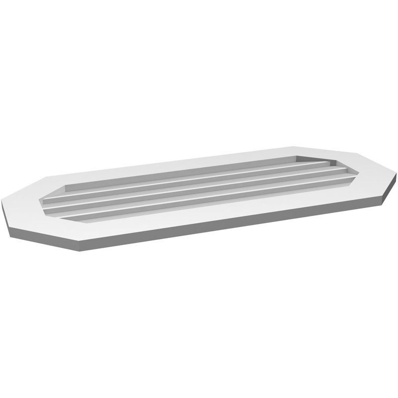 Évent horizontal gondole allongé en surface octogonal Signature, H 18 po x l 40 po x P 1 po