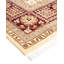 Tapis unique ivoire / rouge / taupe noué à la main Mogul 9 pi 2 po x 12 pi 2 po
