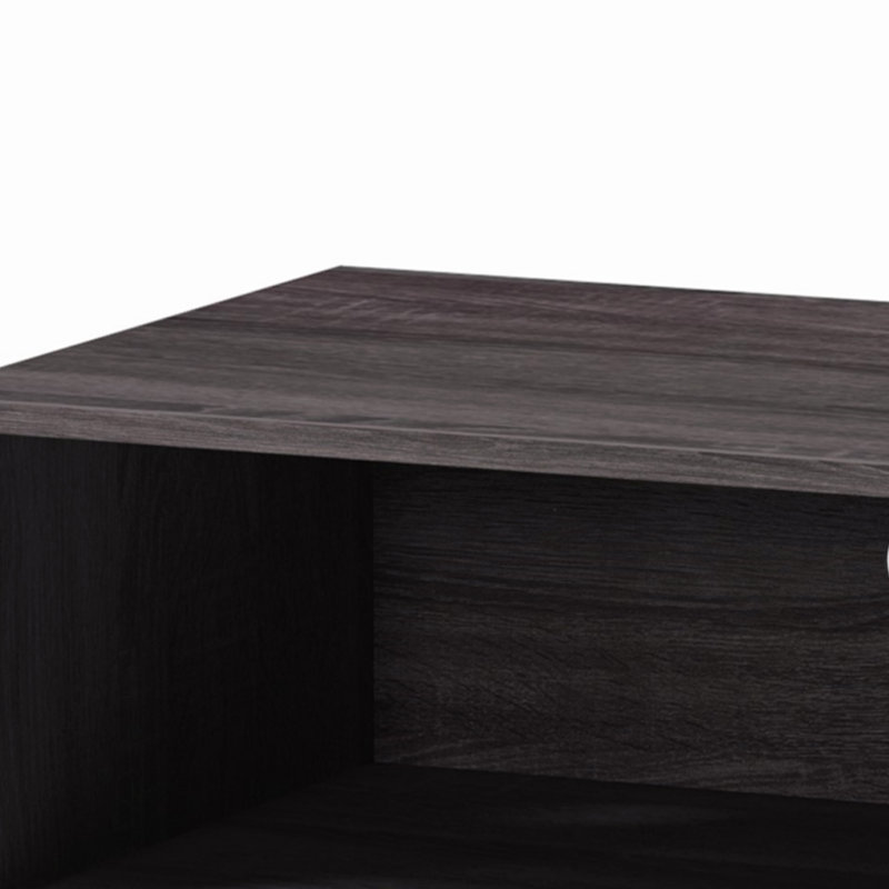 Amidon Unfinished TV Stand for TVs up to 50", 25.6"H x 47.3"L x 15.2"W, Dark Gray/White Duplicate