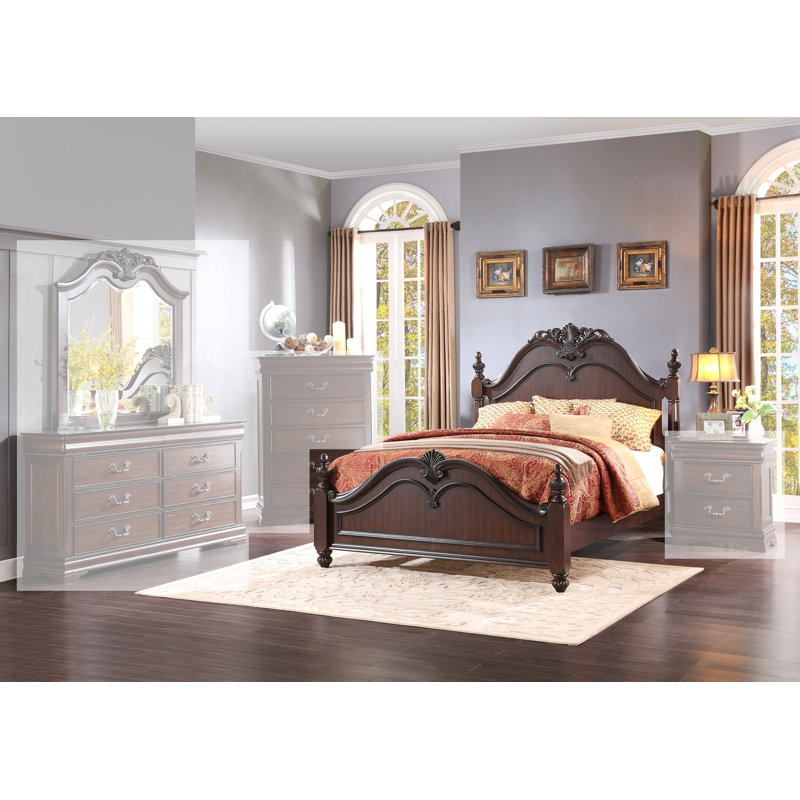 Aralda Wingback Bed, Queen