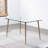 Glass Top Metal Base Credenza Desk