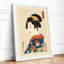 Woman in Profile Japandi - Framed Print-1134411565-1134411566