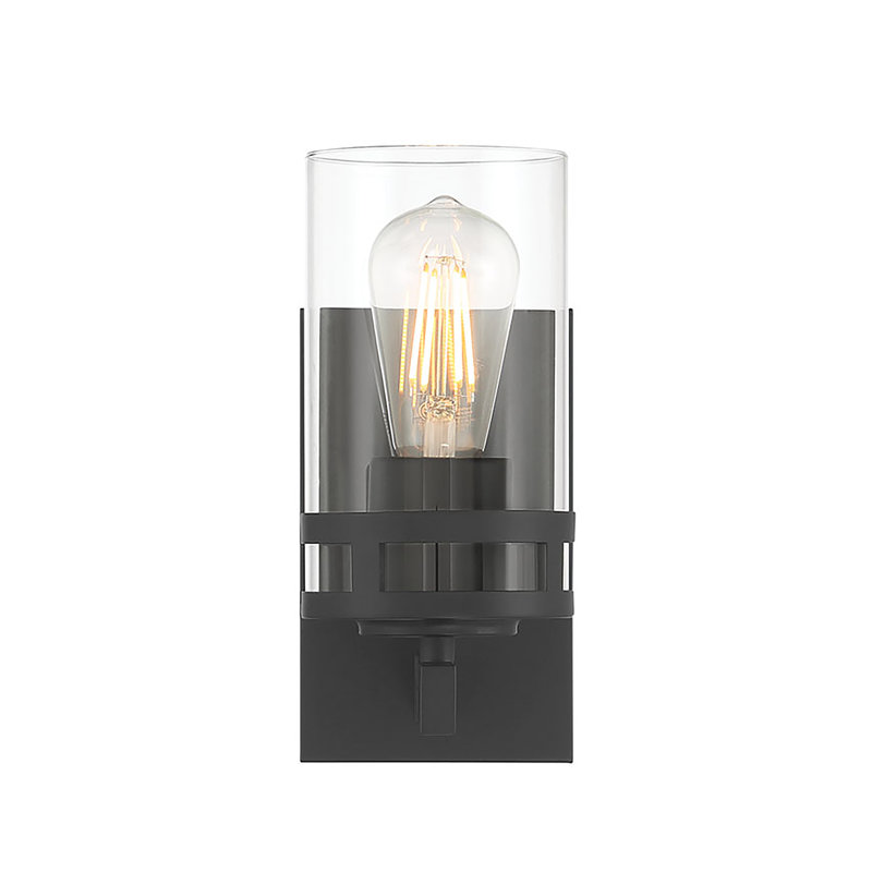 Lunden  9.25" High 1-Light Wall Sconce, Black