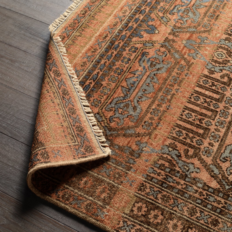 Jaipur Living Leone LIB13 Handknotted Medallion Pink and Blue Area Rug (5'6"x8'), Rectangle 8' x 10'