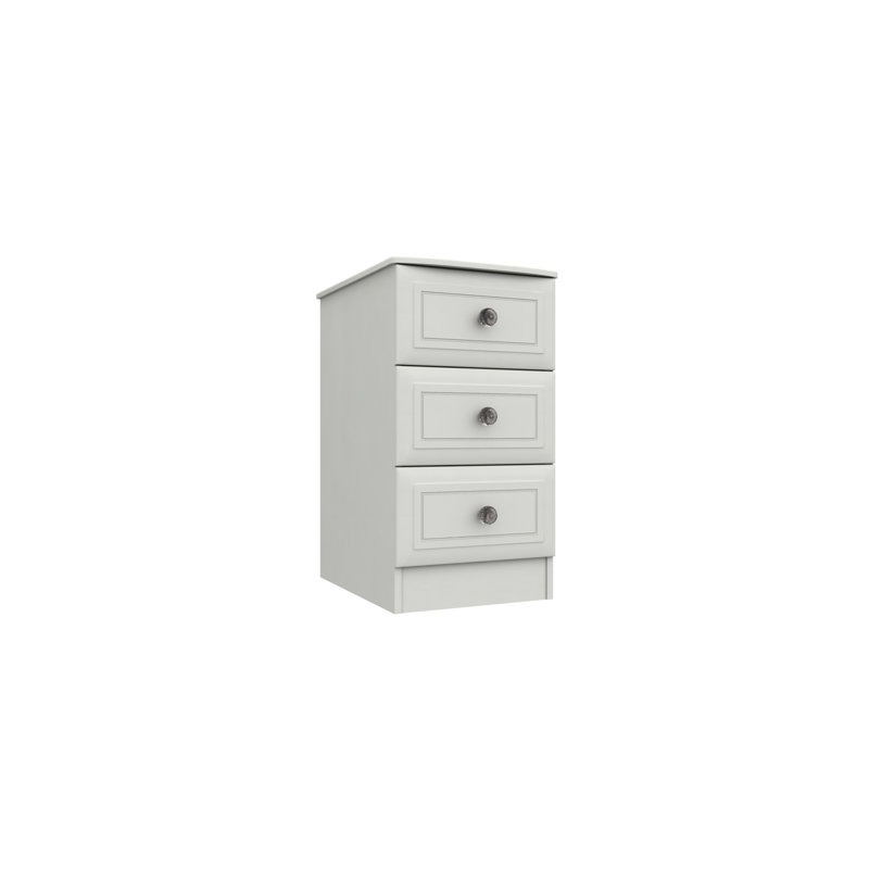 Warminster 38.3cm W Manufactured Wood Bedside Table, White