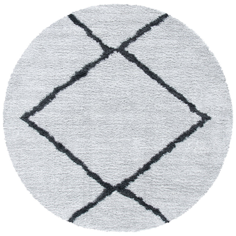 Tapis à poils longs Poulsbo, Rond 6 pi 7 po