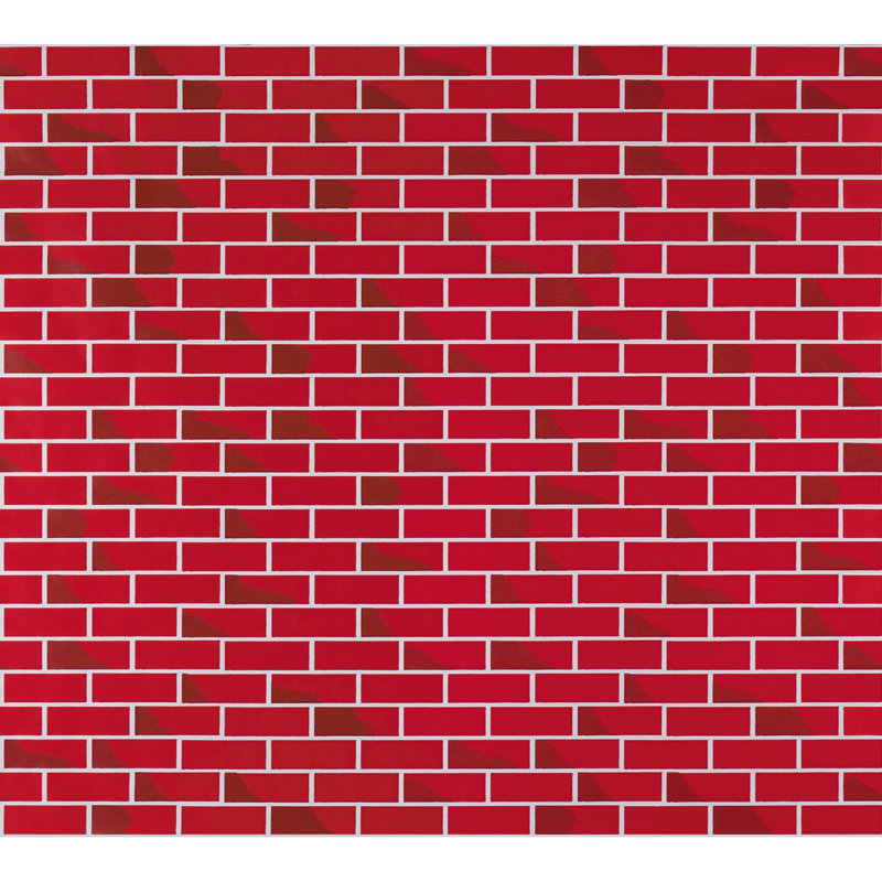 Red Brick Corrugated Decorative Paper Roll, 48" x 12.5'