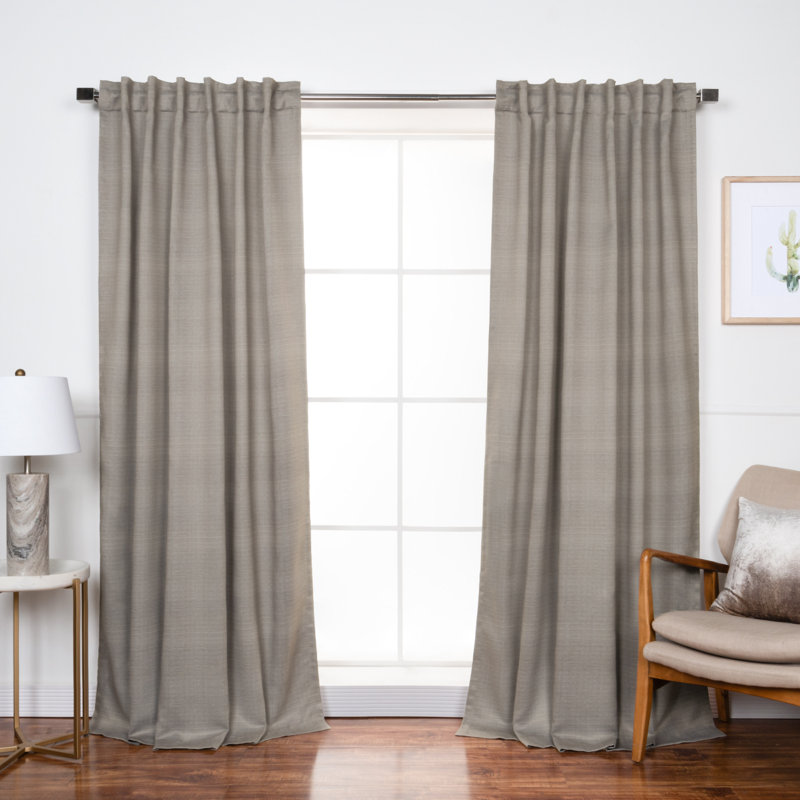 Jaecion Room Darkening Curtain Panel Pair, Brown