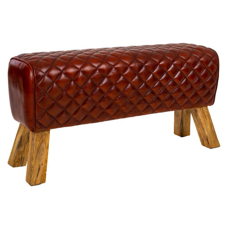 Faux Leather Upholstered Bench