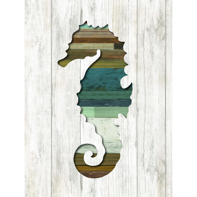 " Wooden Seahorse ", 16" H x 12" W  