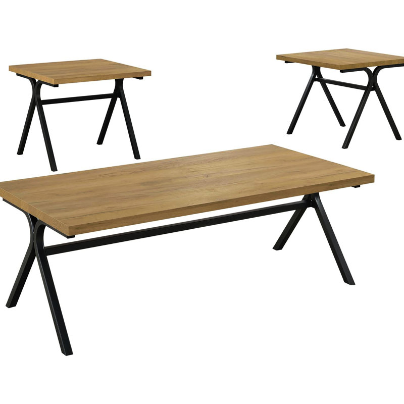 Tables d'appoint en chêne doré et bronze industriel pour décor minimaliste industriel 3