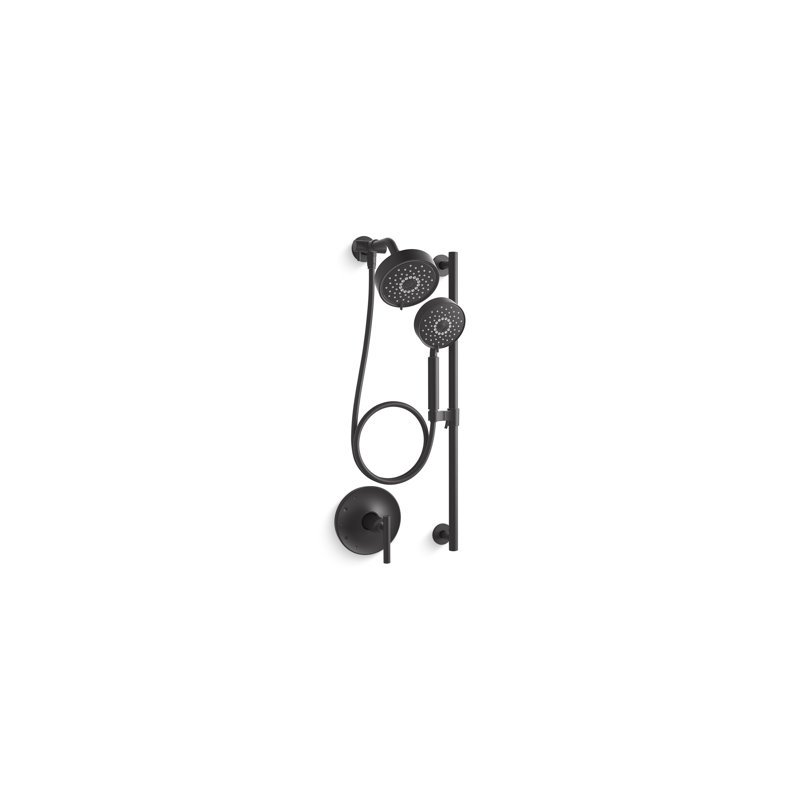 Kohler Purist Performance Showering Kit, 1.75 GPM Multifunction Showerhead and Handshower Package, Three Spray Settings