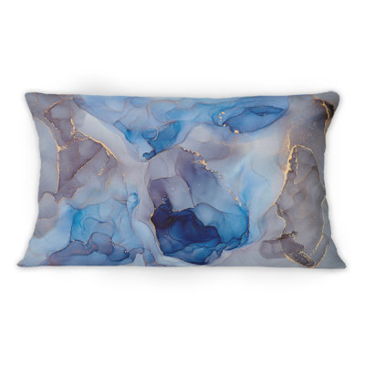 Coussin 12 "x 20" Blue and Grey