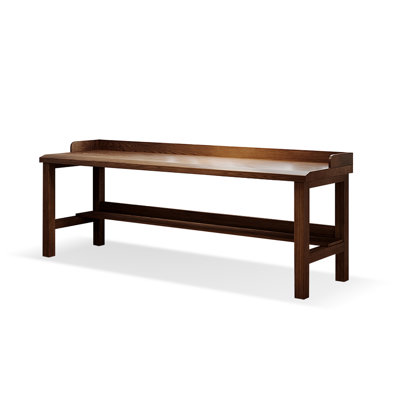 Bureau rectangulaire en bois massif brun noisette