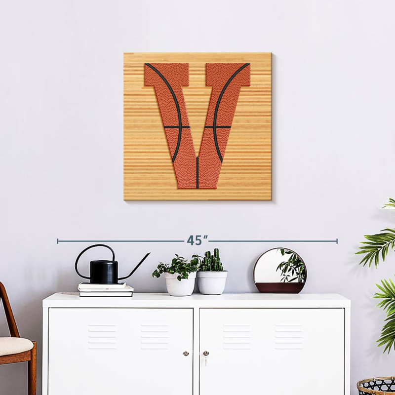 Tergel Basketball V Alphabet, 24" H x 24" W