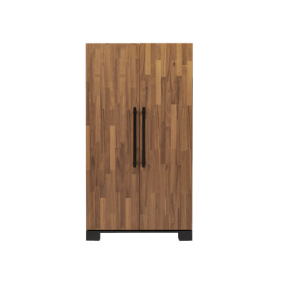 American Heritage Knoxville Bar Cabinet – Ample Storage with Wine Rack, Adjustable Shelves, and Mirrored Back by American Heritage