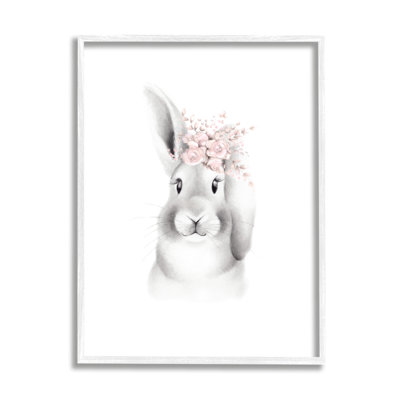 Gupton Fluffy Bunny Flowers Art
