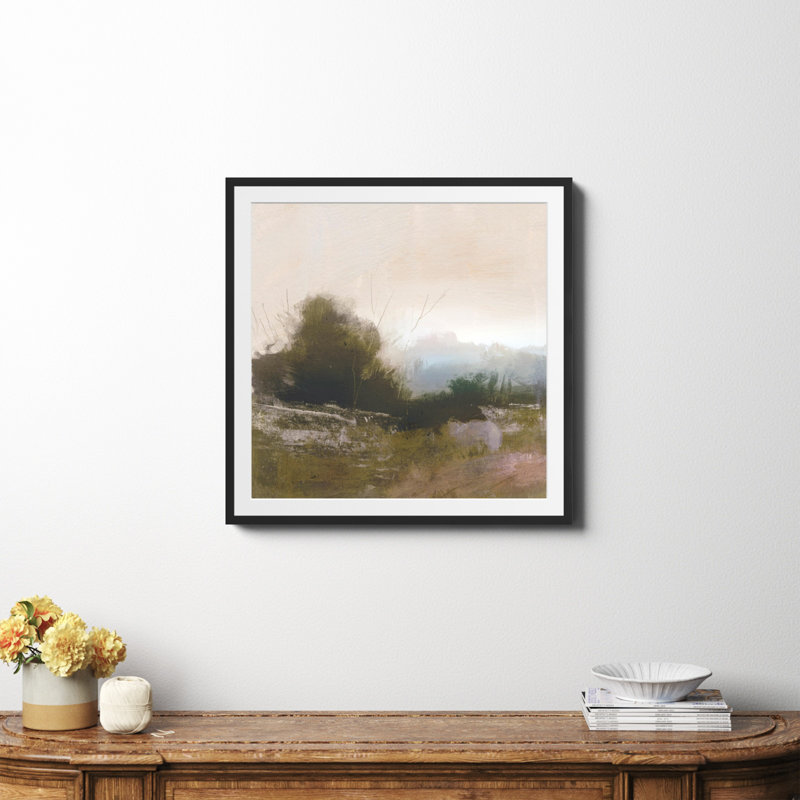 «Spring Farm» par Dan Hobday Art, Papier avec cadre noir, Oui, H 30 po x l 30 po x P 0,75 po