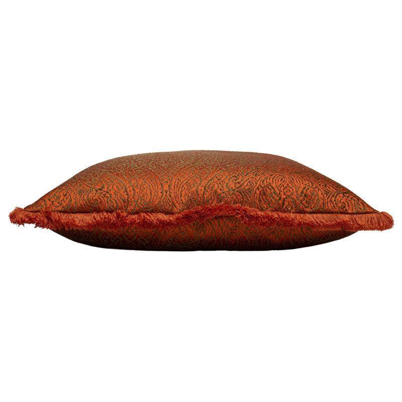 Kirkpatrick Paisley Square Cushion, Reddish Brown