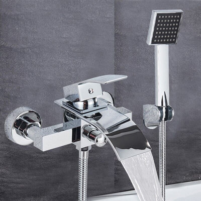 Nirupa 1 Handle Wall Waterfall Faucet Bath Filler with Diverter