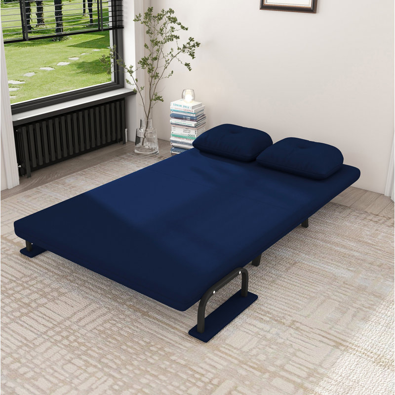 Fauteuil convertible 5 en 1 pour 2 personnes, H 31,5 po x l 46 po x P 24 po, Tissu bleu